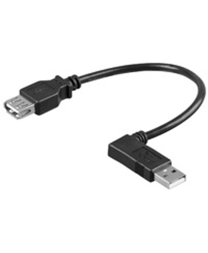 Wentronic USB 2.0, 0.15m 0.15m USB A USB A Mannelijk Mannelijk Zwart USB-kabel