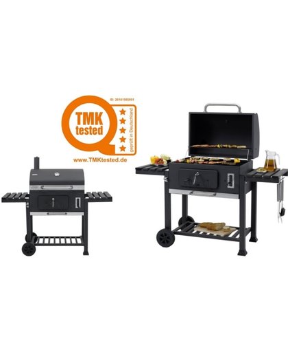 Tepro Toronto XXL Houtskool Barbecue met Inzetrooster RVS/Zwart