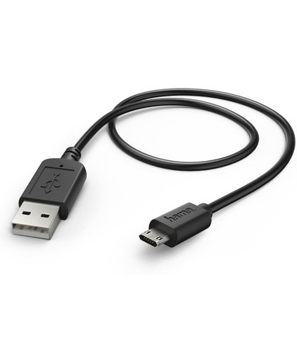 Hama Oplaad-/gegevenskabel Micro-USB Draaibeveiliging Zwart