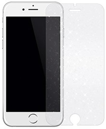 White Diamonds Screenprotector Glas Sparkling Voor Apple IPhone 7/8 Zilver