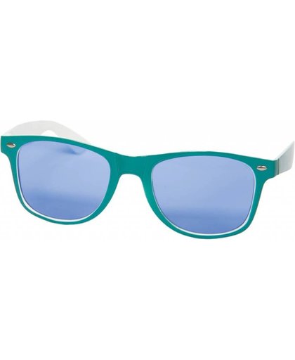 Bril Blues Brother blauw / wit