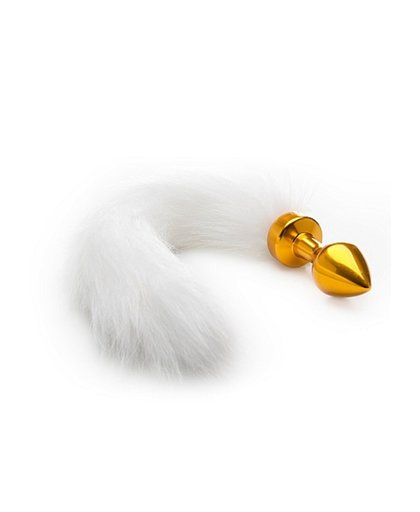 White Tail Buttplug - Gold