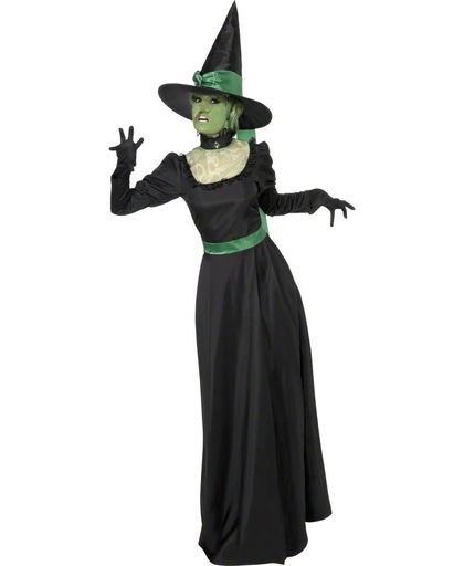 Verkleedkostuum dames heks Halloweenkleding maat M (40-42)