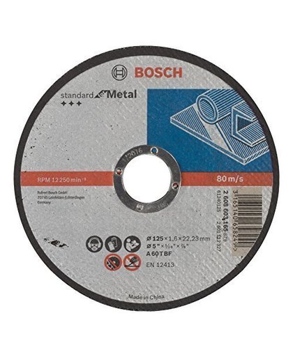 Bosch Disque à tronçonner BOSCH à moyeu plat Standard Pour le Métal 125X1.6