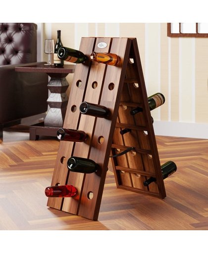 deuba Porte-bouteilles de vin en bois d&#39;acacia - 36 bouteilles - présentoir
