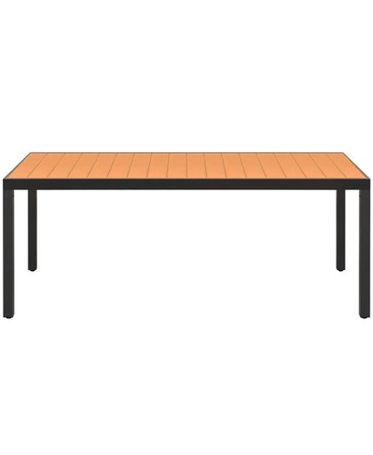 vidaxl Table à manger de jardin WPC Aluminium Marron 185 x 90 x 74 cm - VIDAXL