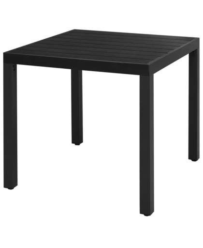 vidaxl Table à manger de jardin WPC Aluminium 80 x 80 x 74 cm Noir - VIDAXL