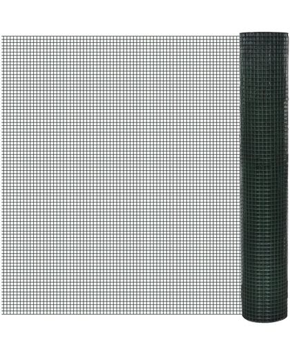 vidaxl Grillage plastifié à mailles carrées 1m x 10 m,mailles 25 x 25 mm