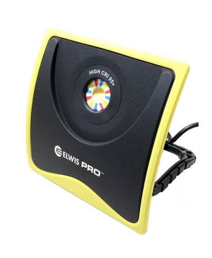 Elwis Pro werklamp met stopcontacten 30,5 cm zwart/geel