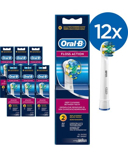 Oral-B Floss Action EB25 Voordeelverpakking 12 Stuks - Opzetborstels