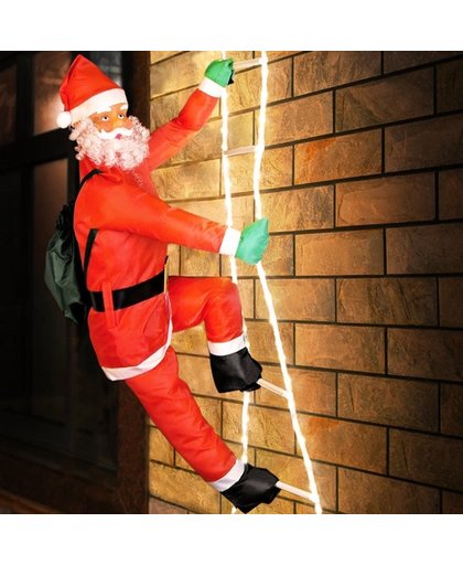 deuba Père Noël grimpeur sur échelle illuminée par 120 LED pour intérieur et