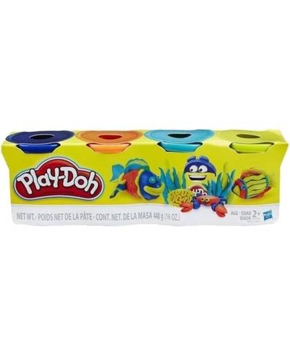 Play-Doh kleiset 4-delig blauw/oranje/aqua/geel