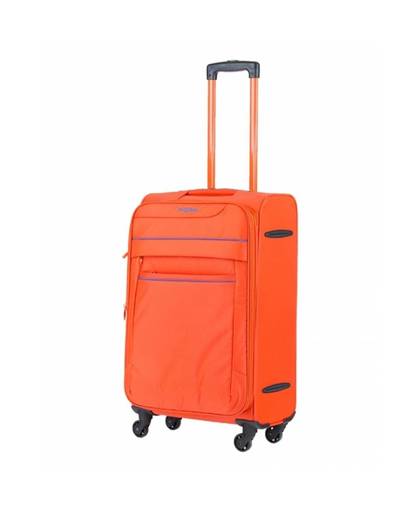 Nowi Naranja - super lichtgewicht koffer - trolley - reiskoffer - 69 cm - gevoerde binnenkant - oranje