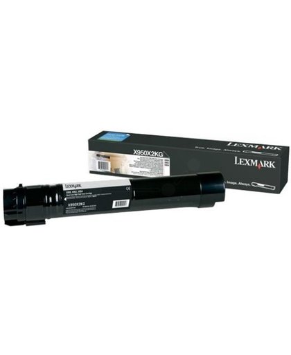 Lexmark X950X2KG 38000pagina's Zwart tonercartridge