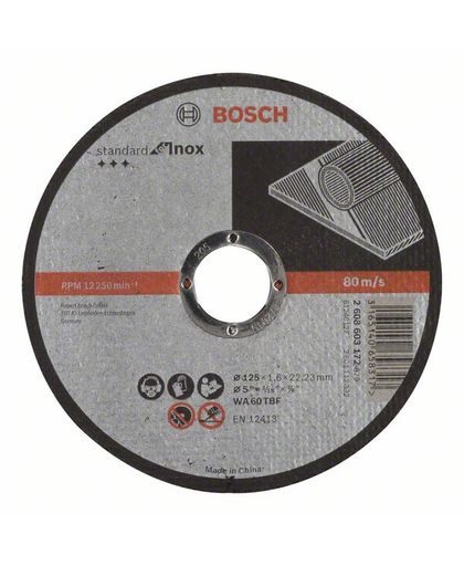 Bosch Disque à tronçonner BOSCH à moyeu plat Standard Inox Rapido 125X1.6 MM