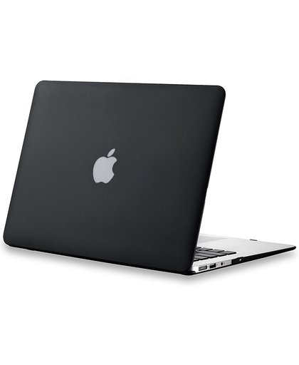 Hardcover Case Voor Apple Macbook Pro Retina 15 Inch - Rubber Crystal Hardshell Hard Case Cover Hoes - Laptop Sleeve - Mat Zwart