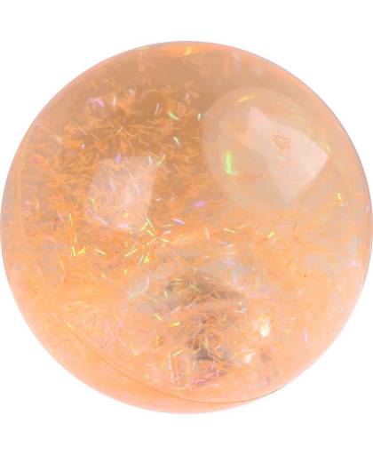 Moses stuiterbal disco met licht 6,5 cm oranje