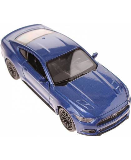Welly metalen Ford Mustang 2015 blauw 12 cm