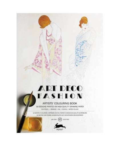 Art deco fashion - Artists' colouring book