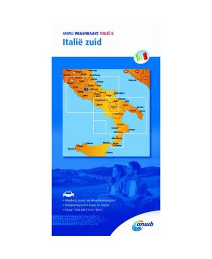 Wegenkaart Italië 8. Italië zuid - ANWB