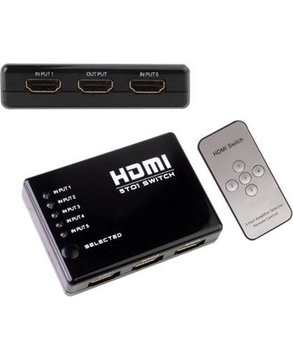 5 Ports 1080P HDMI Switch met Remote Controller, Support HDTV