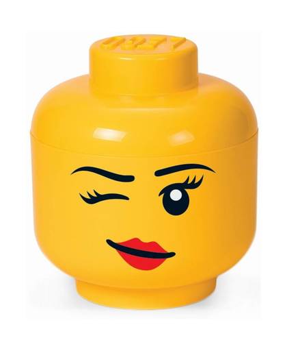 Opbergbox LEGO head girl winking large