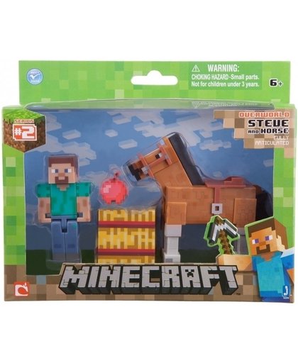 Minecraft Action Figure: Steve and Horse (Chestnut)