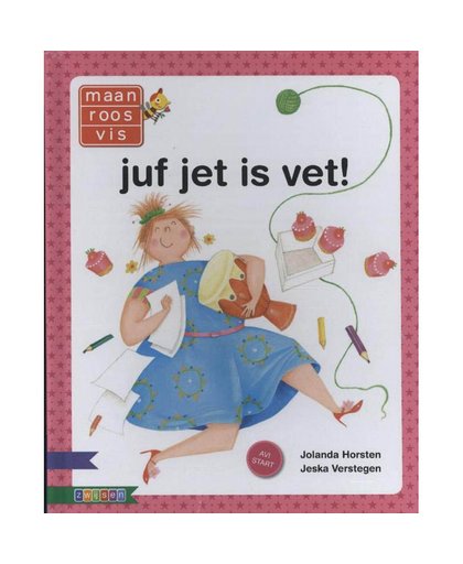 Maan Roos Vis Juf Jet is vet boek