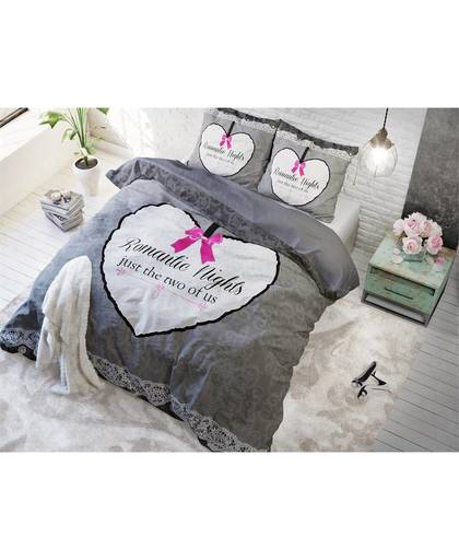 Sleeptime romantic grey - dekbedovertrek: 1-persoons (140 cm)