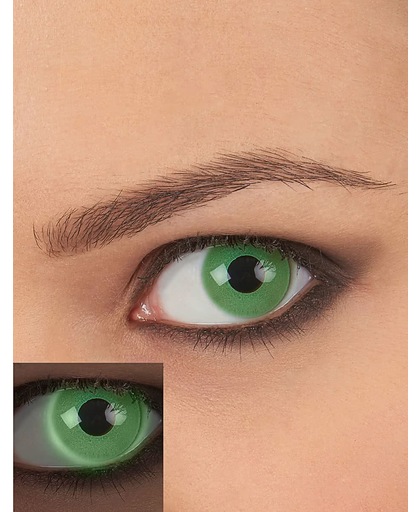 Groene UV contactlenzen voor volwassenen - Schmink - One size