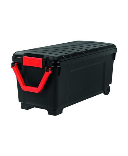 Iris Store It All opbergbox - 170 liter - zwart/rood