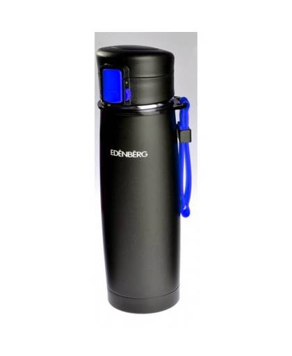 Edenberg travel mug eb-629 reisbeker / thermosbeker - 0.48 l - rvs - zwart/blauw