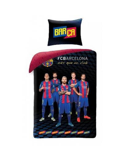FC Barcelona dekbedovertrek Team Barca (Black) - 140x200 cm Maat: 1-Persoons 140x200 cm