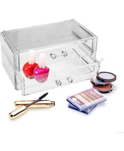 Transparante Make-up organizer - 2 Lades - Transparant