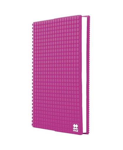 PIXIE CREW dagboek met siliconen paneel A5 roze
