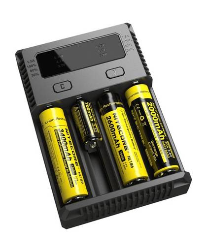 terug naar homepage Elektronica Batterijen & Opladers Batterijopladers Nitecore intellicharger i4 batterijoplader