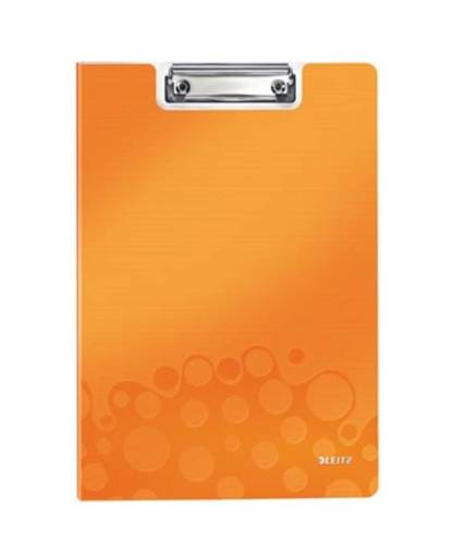 Leitz WOW Clipfolder with cover klembord Oranje A4 Metaal, Polyfoam