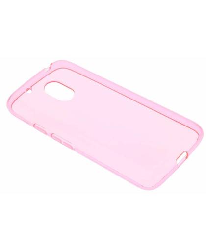 Roze transparante gel case voor de Motorola Moto G4 Play