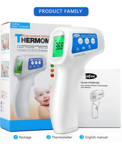 Thermometer contactloos infrarood - ontworpen voor baby's en kinderen