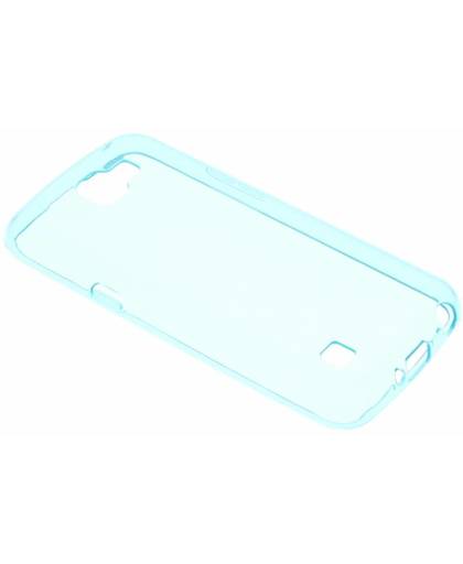 Turquoise transparante gel case voor de LG K4