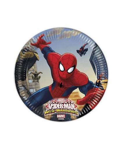 Spiderman gebaksbordjes 20cm 8 stuks