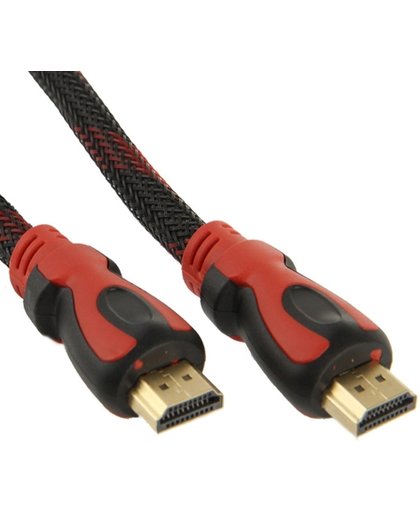 1.5m HDMI 19 Pin mannetje naar HDMI 19 Pin mannetje kabel, 1.3 Versie, ondersteunt HD TV / Xbox 360 / PS3 etc (Rood + Verguld)