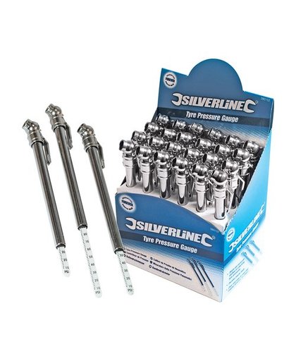 silverline Présentoir de 24 manomètres pour pneus - 0 - 7 bar - SILVERLINE