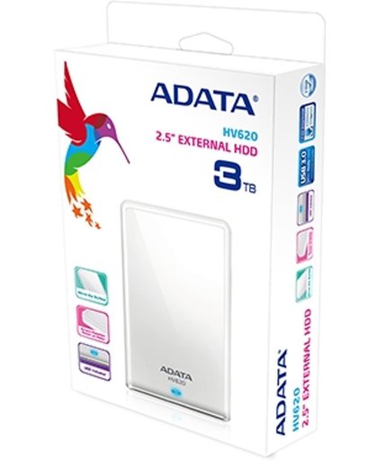 ADATA DashDrive Stylish, Sleek & Serious HV620 Externe Harde Schijf 3 TB