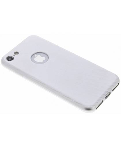 Zilver Carbon siliconen hoesje voor de iPhone 8 / 7