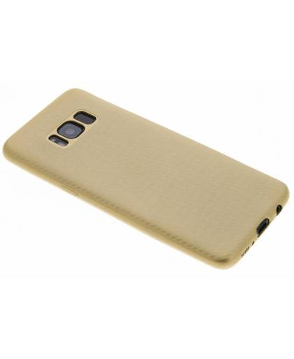 Goud Carbon siliconen hoesje voor de Samsung Galaxy S8
