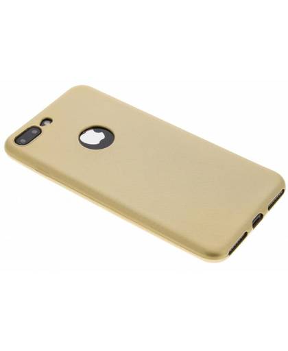 Goud carbon siliconen hoesje voor de iPhone 8 Plus / 7 Plus