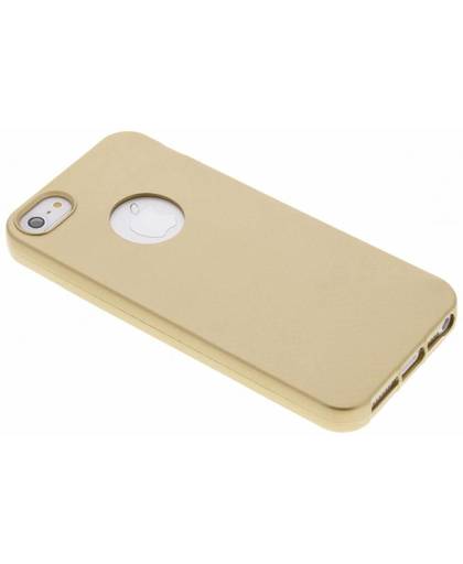 Goud Carbon siliconen hoesje voor de iPhone 5 / 5s / SE