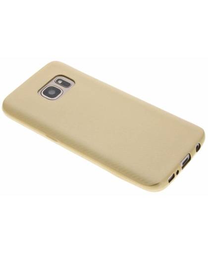 Goud Carbon siliconen hoesje voor de Samsung Galaxy S7