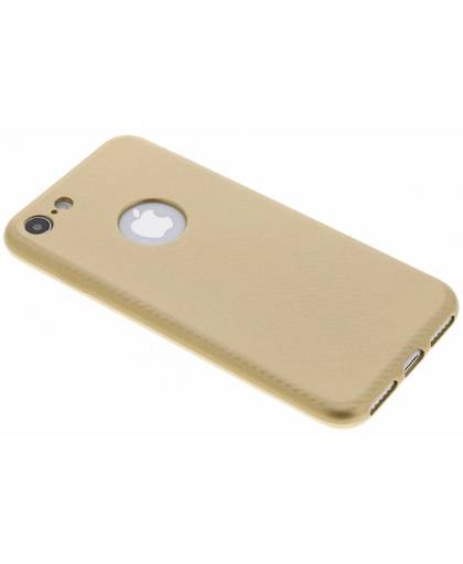 Goud Carbon siliconen hoesje voor de iPhone 8 / 7